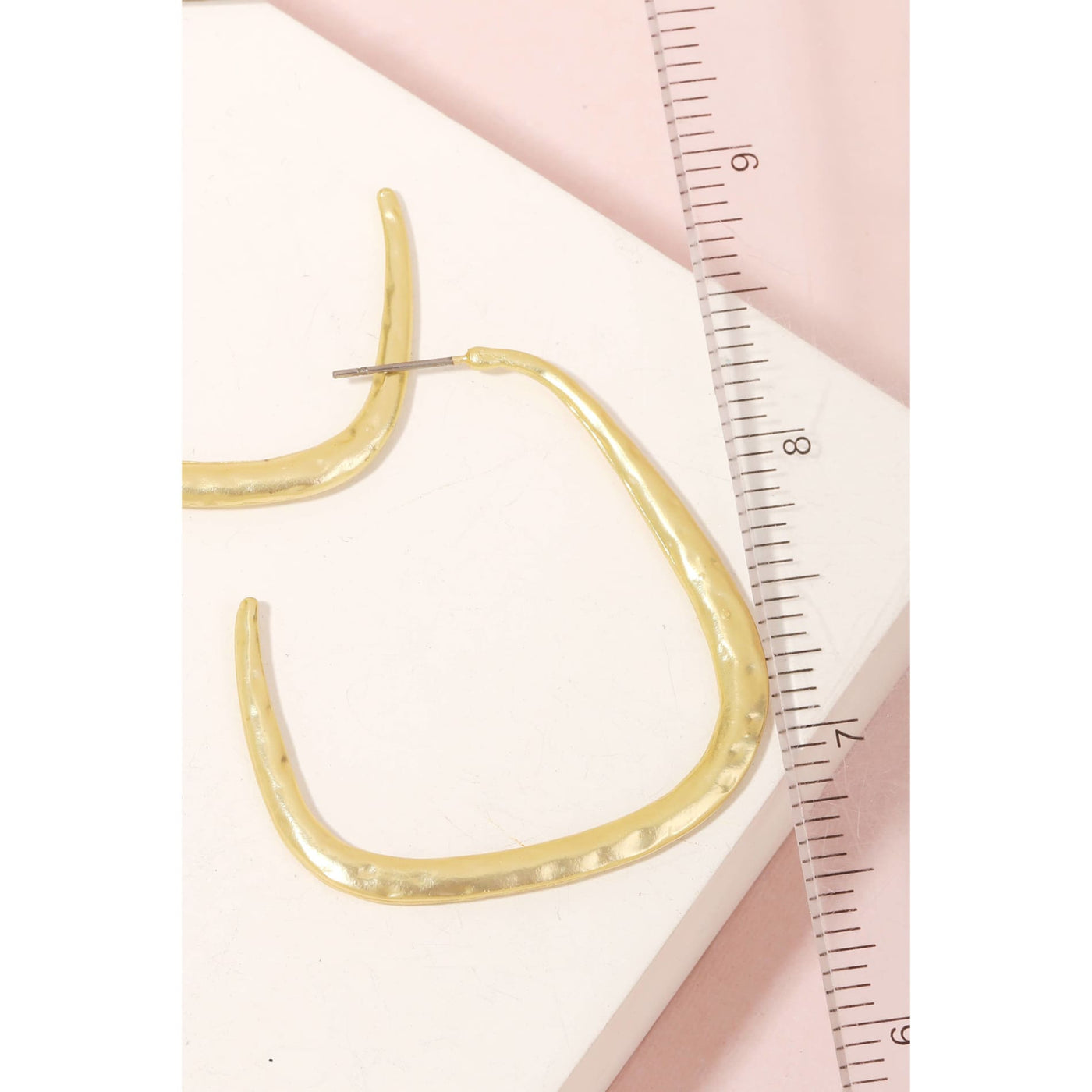 Square Hoop Earrings - Gold - 190 Jewelry