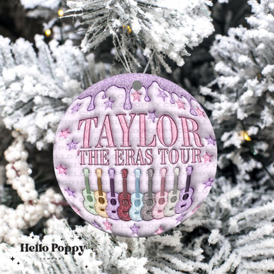 Taylor Swift The Eras Tour Glitter Christmas Ornament - Eras Tour Guitars - 210 Other Accessories