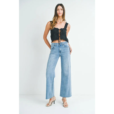 The Georgina Jeans - High Rise Wide Leg - 160 Denim