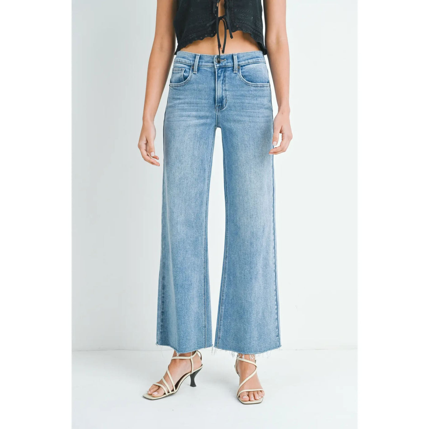 The Georgina Jeans - High Rise Wide Leg - 160 Denim