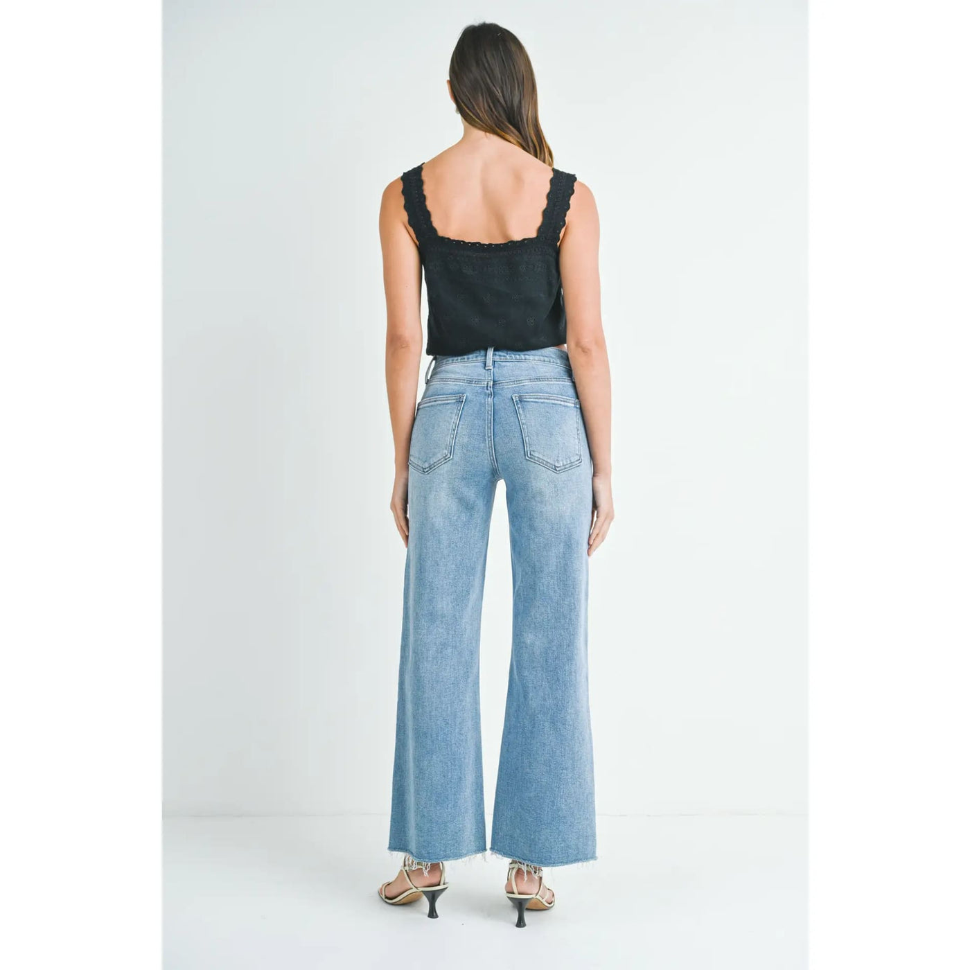 The Georgina Jeans - High Rise Wide Leg - 160 Denim