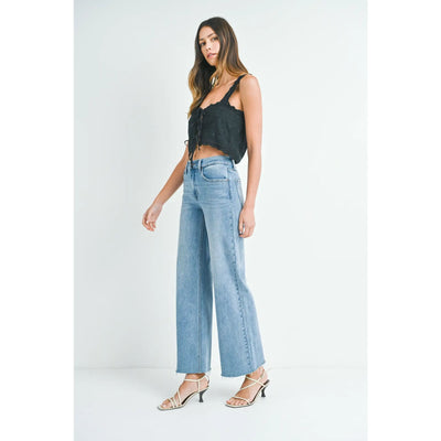 The Georgina Jeans - High Rise Wide Leg - 160 Denim