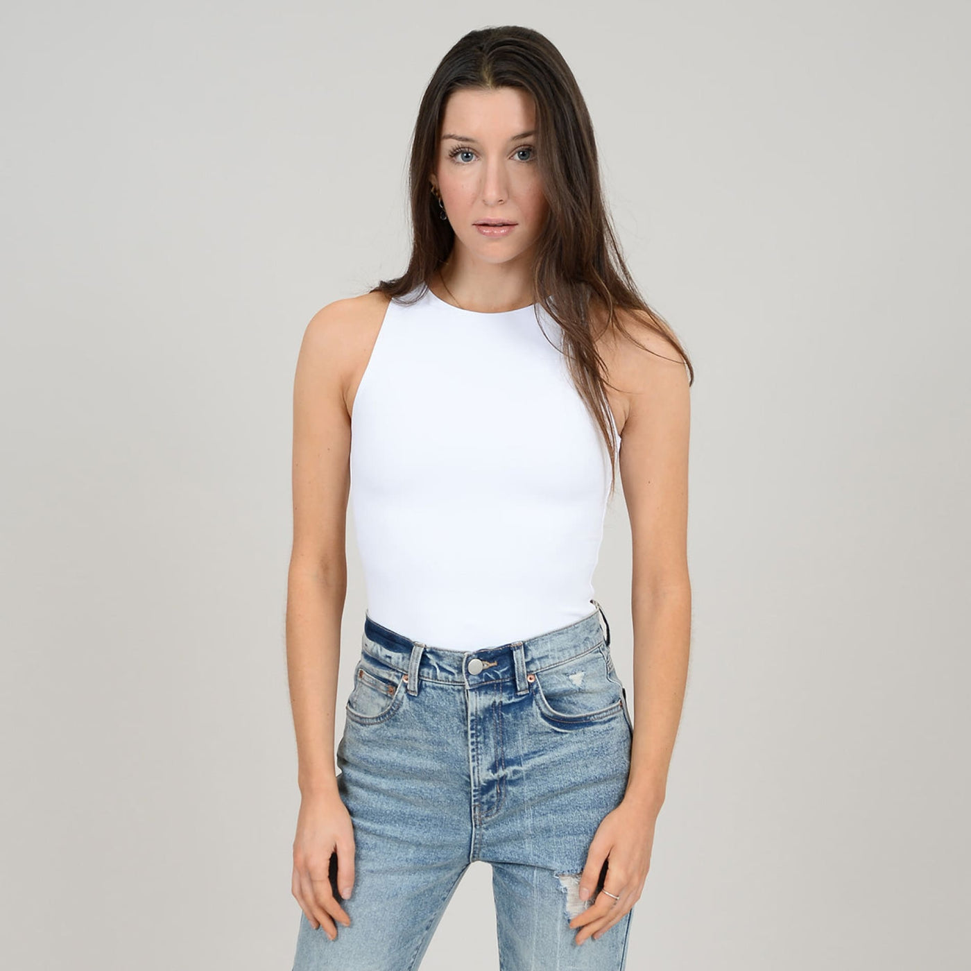 The Roxanna Bodysuit - XS / White - 100 Short/Sleeveless Tops