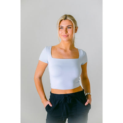 The Stacy Top - XS / Blue Grey - 100 Short/Sleeveless Tops