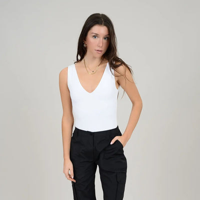 The Valentina Bodysuit - XS / White - 100 Short/Sleeveless Tops