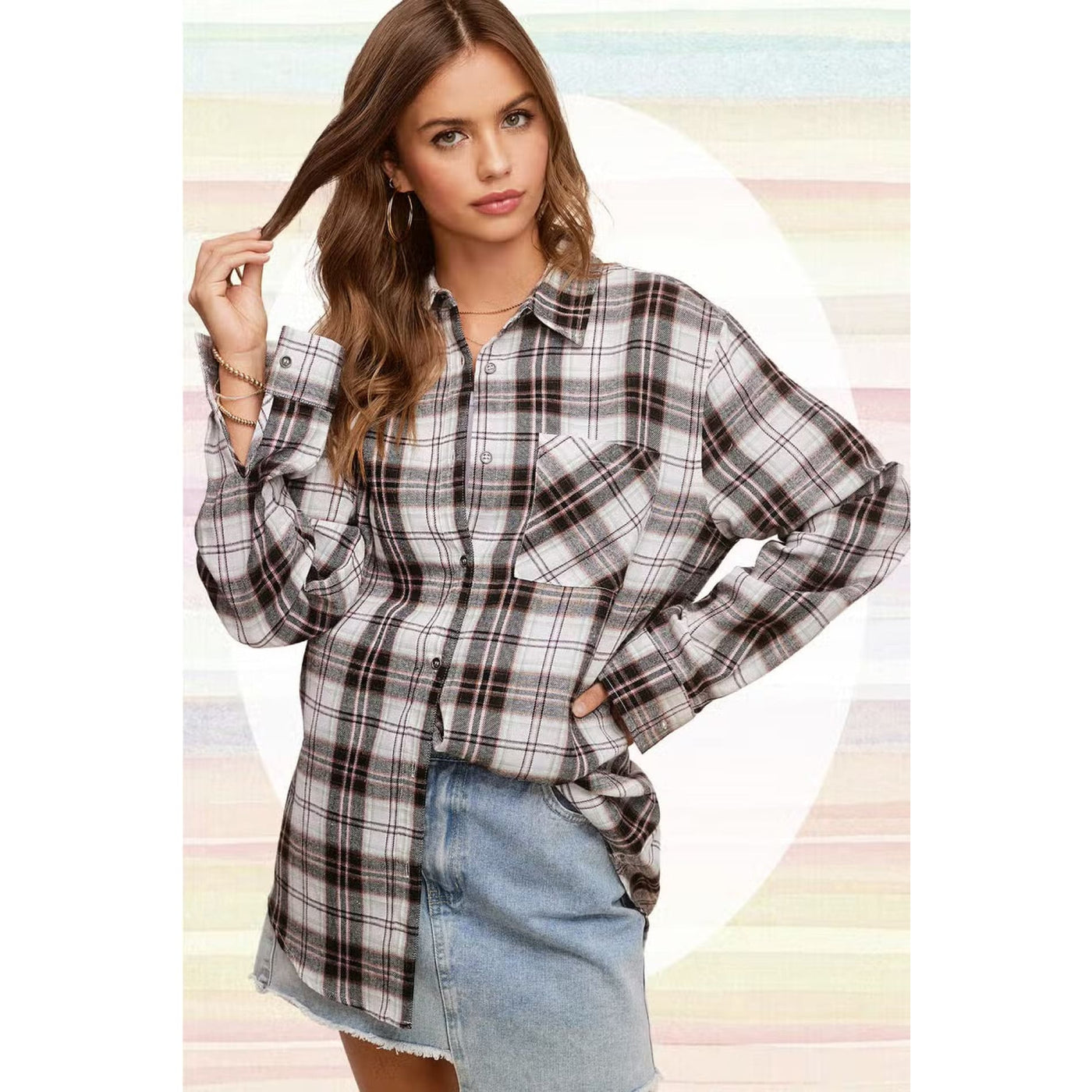 Through The Maze Flannel Top - 120 Long Sleeve Tops