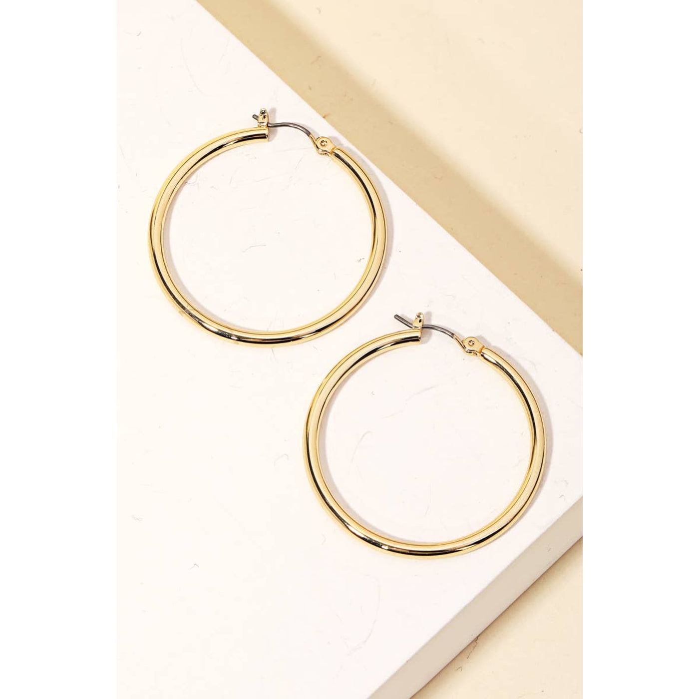 Tube Hoop Earrings - Gold - 190 Jewelry