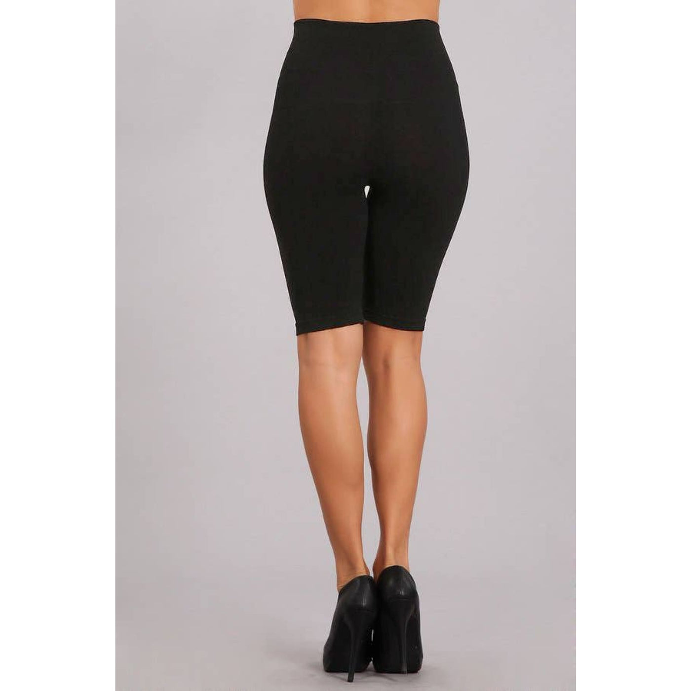 Tummy Tuck Mid Thigh Shorts - O/S / Black - 150 Bottoms