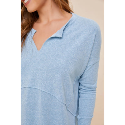 Up At Dawn Top - S / Blue 120 Long Sleeve Tops