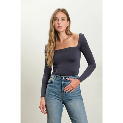 We Talk Too Much Top - S / Navy - 120 Long Sleeve Tops