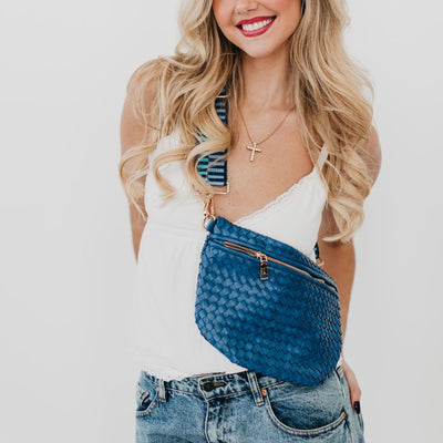 Westlyn Woven Bum Bag - Denim Blue - 200 Handbags