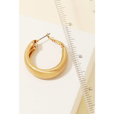 Wide Brushed Hoop Earrings - 190 Jewelry