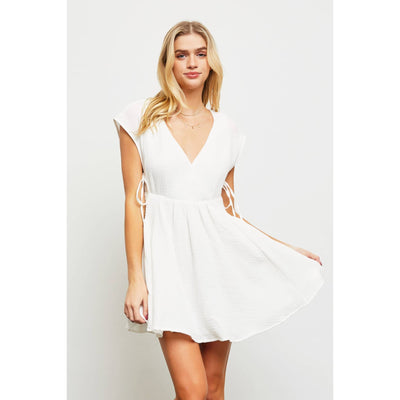 Wind In Your Hair Mini Dress - S / White - 170 Casual Dresses/Jumpsuits/Rompers