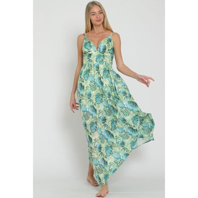 Wrapped In Palms Maxi Dress - 175 Evening Dresses/Jumpsuits/Rompers