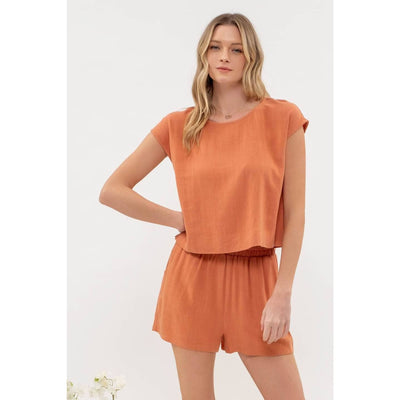 You Get The Picture Top - S / Terracotta - 100 Short/Sleeveless Tops